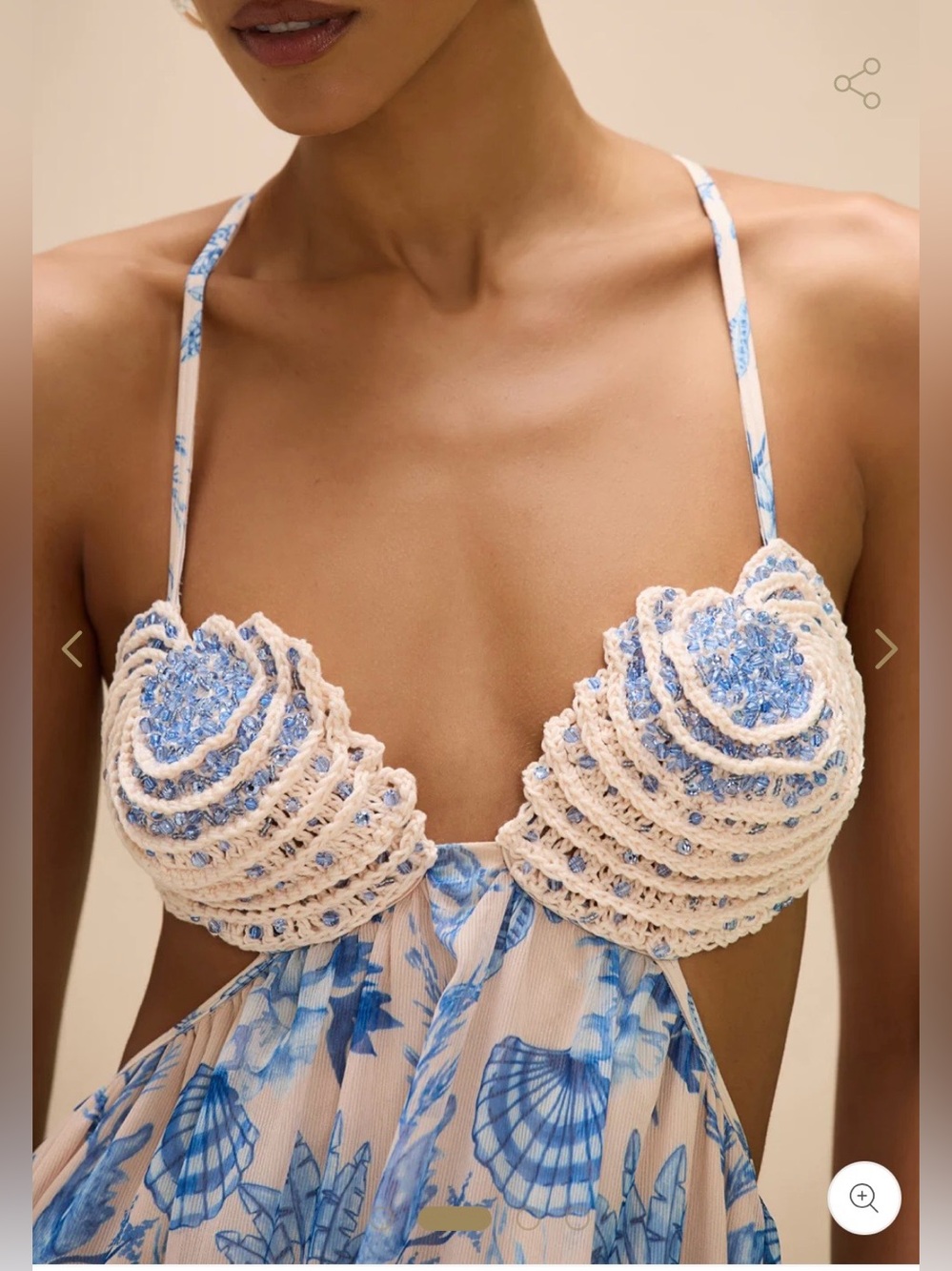 PatBO Eden Rock Seashell dress. Size Small - Picture 3 of 13